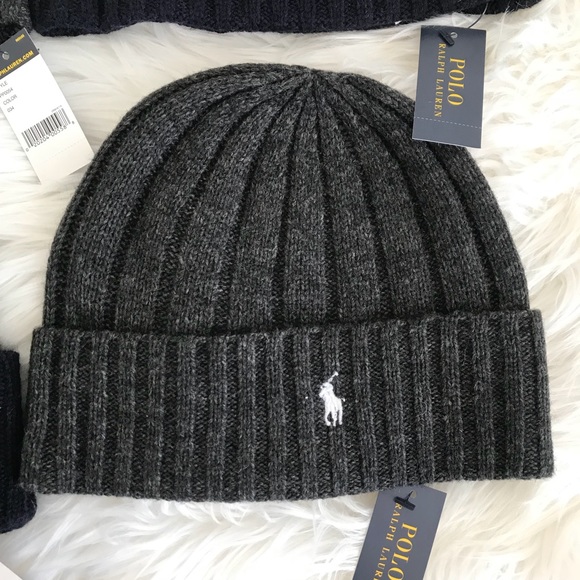 Polo Ralph lauren ribbed beanie winter hat - Picture 5 of 5